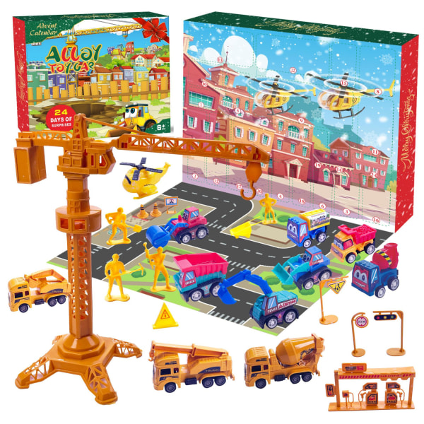 Adventskalender 2024 Engineering Truck Toy - Holiday Countdown Joy: Ki
