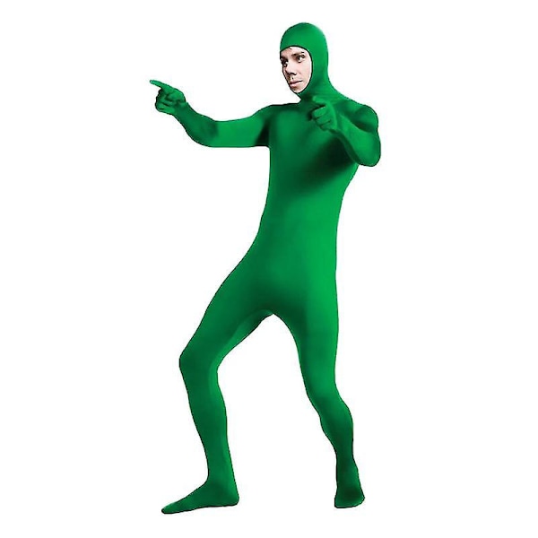 Festkläder Bröllop Kostym Man In Black Osynlig Morph Spandex Dräkt grön 100-135CM