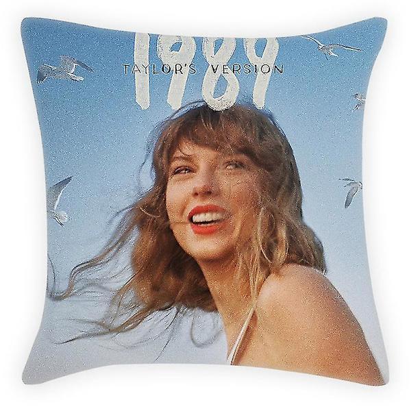 Taylor Swift Kvadratisk Kuddfodral Dekorationskudde Soffa Bil Hem Kontor 18x18 tum 5