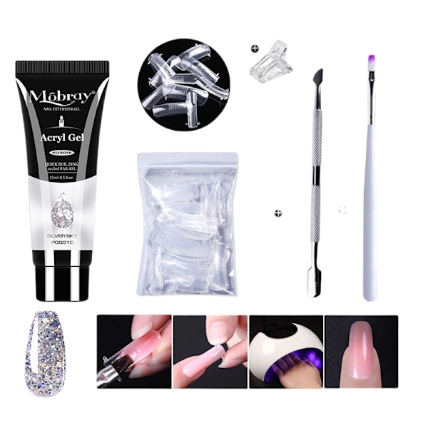 Nagelförlängningsgelset Gel Polish Startpaket PGP001