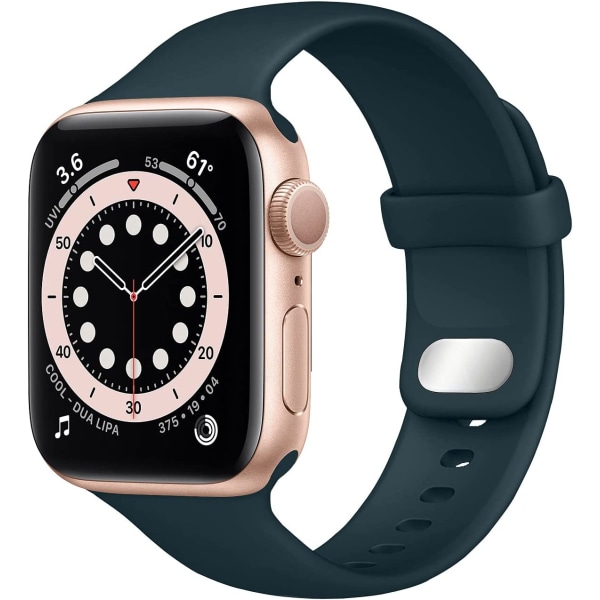 Kompatibel med Apple Watch-armband 42mm 44mm 68mm Mallardgrön 38/40/41 mm