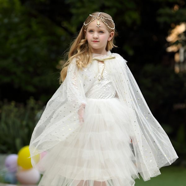 Prinsessakappa i Tulle för Flickor, Cosplay-Kostym för Fest D53 S