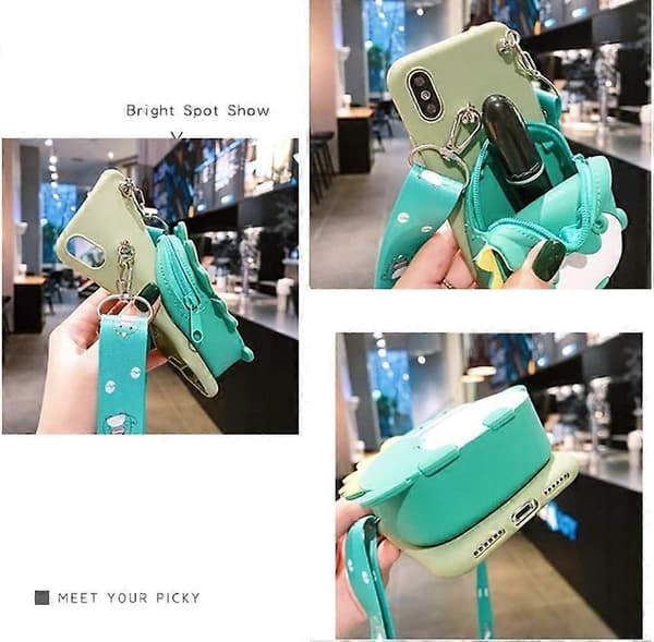 Plånboksfodral för iPhone 14 Pro Max med snodd (Dinosaurie)
