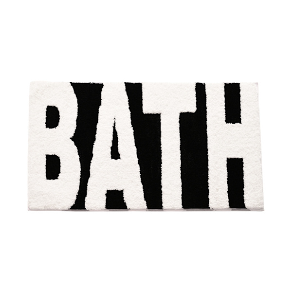 Badrumsmattor, Halksäkra Badrumsmattor, Mjuka Absorberande Söta Badrumsmattor, Maskintvättbara Snabbtorkande BATH white