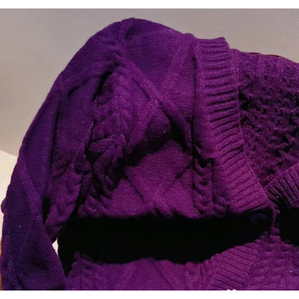 Stjärnbroderad Stickad Folklore Cardigan, Handgjord Folklore Cardigan, F 3XL-4XL