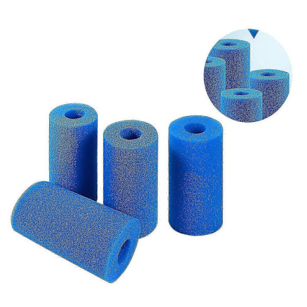 4 stycken poolfilter, poolfilterskumsvamp, skumpoolfilter, filtersvamp, poolfilter återanvändbart tvättbart poolfilter
