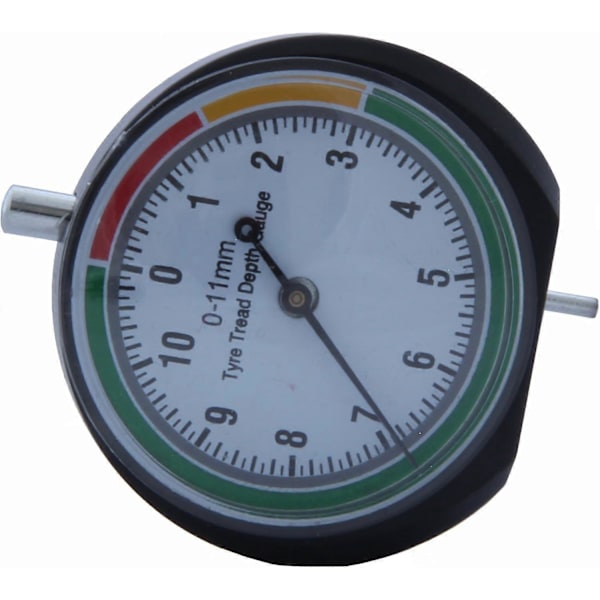 Däckmönsterdjupmätare 0-11mm/ 0-0.43 tum, urtavla diameter 44mm (1.7 tum)