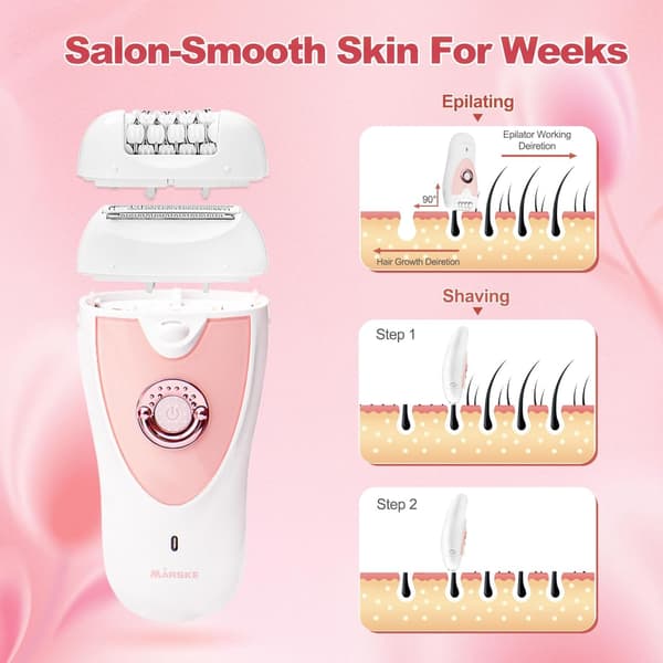 2025 Senaste Modellen Total Täckning Epilator, Elektriskt Pincettsystem, Rosa