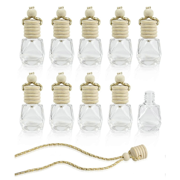 10-pack Bil Luftfräschare Aromaterapi Eterisk Olja Diffuser Hängande Dekor Tillbehör