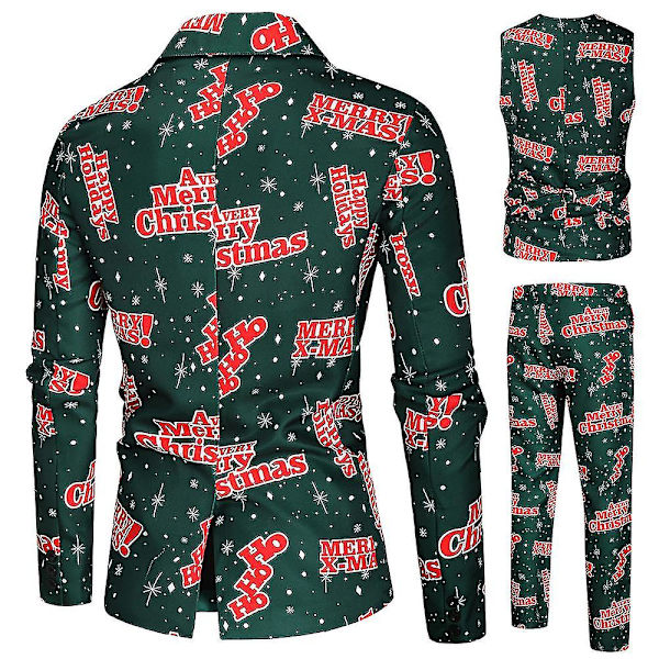 Roliga fula julkostymer för män, komplett juljulkostym Green 4XL