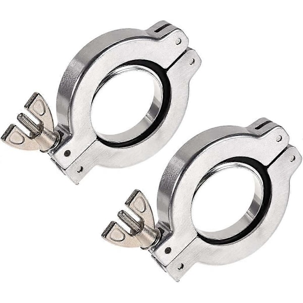 2 st Aluminium Vakuumklämma 68mm X 46mm KF40 Enkelstiftklämma Vingmutter med Centreringsring för Ferrule TC