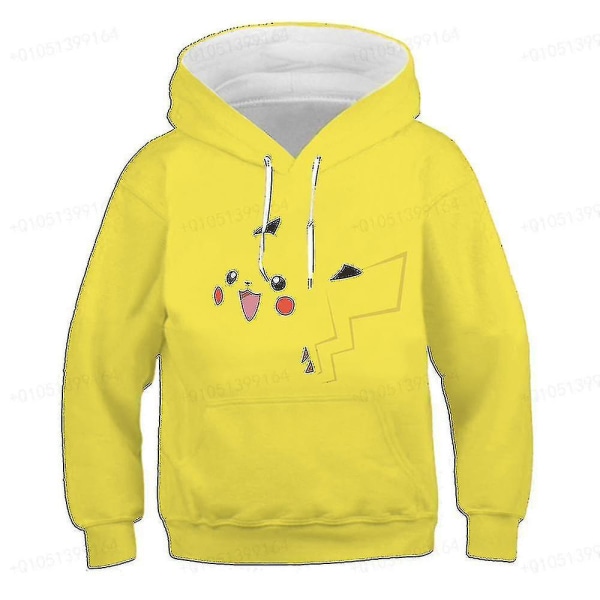 Sweatshirt 4-14t Hoodie för barn Animedräkt Picchu Hoodie Hoodie för pojkar och flickor Sportkappa för barn-B_SSDLV ADZ2DD2447 120