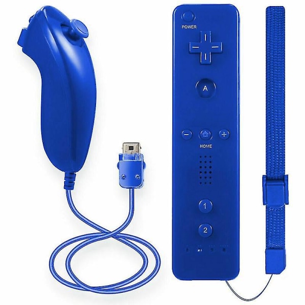 Wii U trådlös fjärrkontroll Inbyggd högtalare 2-i-1 Wii Remote kompatibel Blue white