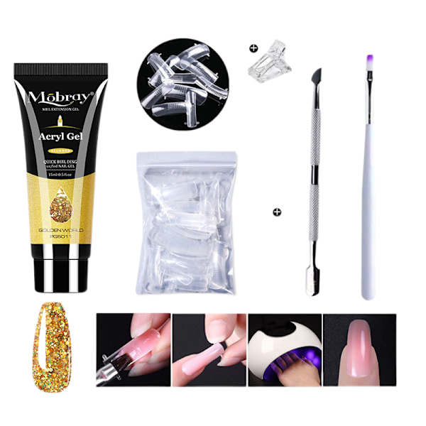 Nagelförlängningsgelset Gel Polish Startpaket PGS012