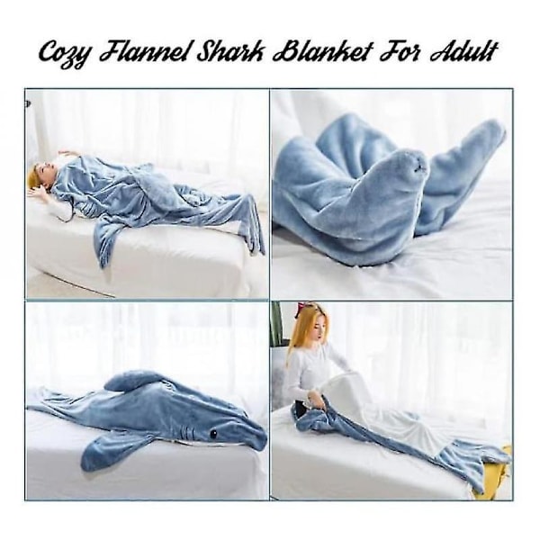 Shark Sovsäck Shark Blanket Hoodie Adult - Shark Onesie Adult Wea XXL