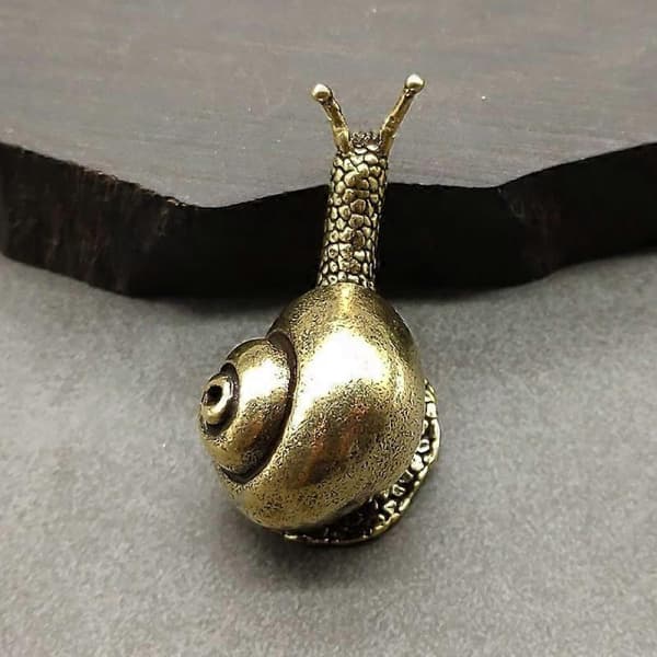 Personlighet Ren Koppar Mini Snigel Staty Ornament (B)