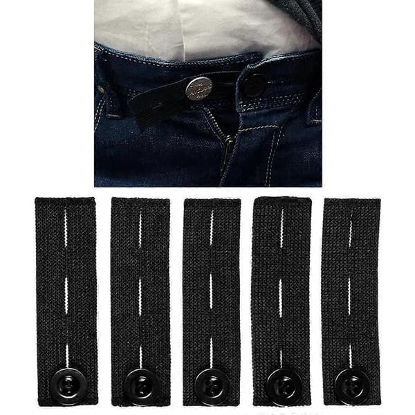 Elastiska Byxor Midjeförlängare 5-pack Justerbara Byxknappsförlängare