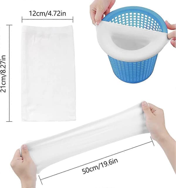 30 stycken Pool Skimmer Strumpor, Elastiska Nylon Tyg Filter, Pool Skimmer Strumpor (30st)