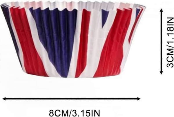 100 st Union Jack Pappersformar för Muffins