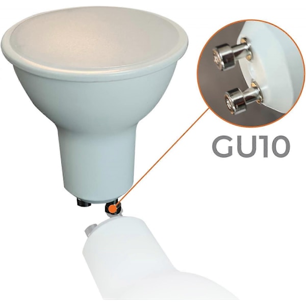 GU10 LED-lampa, 5W motsvarande 40W, 400LM, Varmvit 3000K, Belysningsset med 6 standard LED-lampor