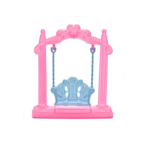 Dockhus Miniatyr Plastmöbler Gunga Modell För Barbie Dockleksak, 5st