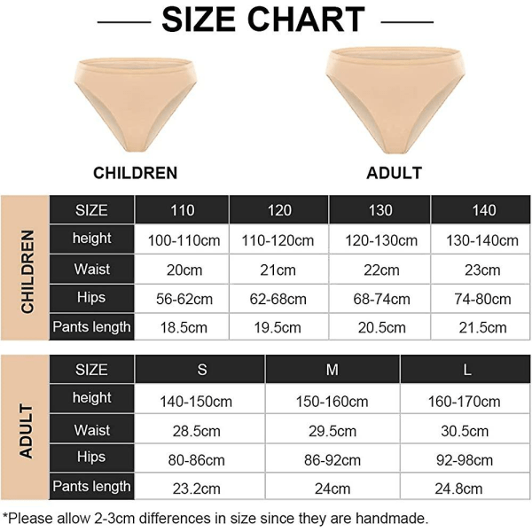 3-pack Balletkalsonger - Dansbyxor för flickor, damer och kvinnor - Dansunderkläder children 130(120-130cm)