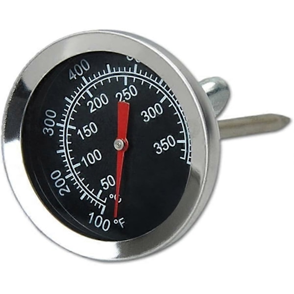 Ugnstermometer i rostfritt stål BBQ Grill Röktermometer 50-350, 100-700