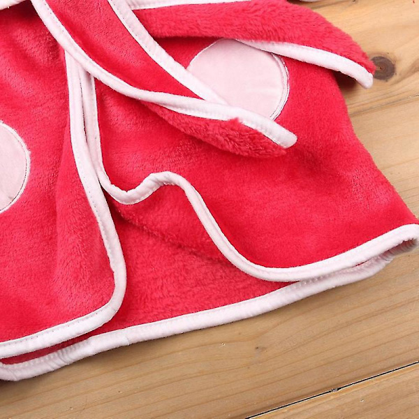 Barnens badrock med huva för flickor, Minnie Mouse, mjuk fleeceklänning 3-4 Years