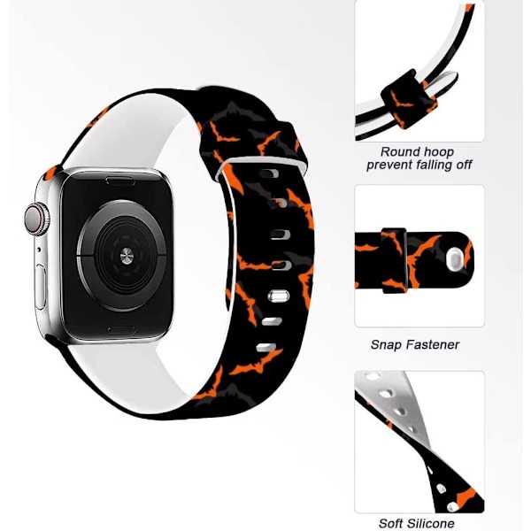Kompatibel med Apple Watch-armband 42mm 44mm 79mm Skalle 42/44/45 mm