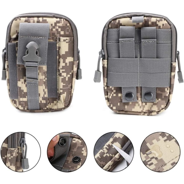 Taktiska Midjeväska, Universal Utomhus Midjeväska | Molle EDC Pou 3 Acu kamouflage02