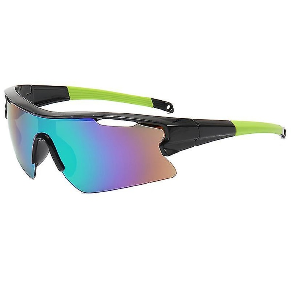 Solglasögon Utomhussport Cykling Löpning män och kvinnor Black frame green film