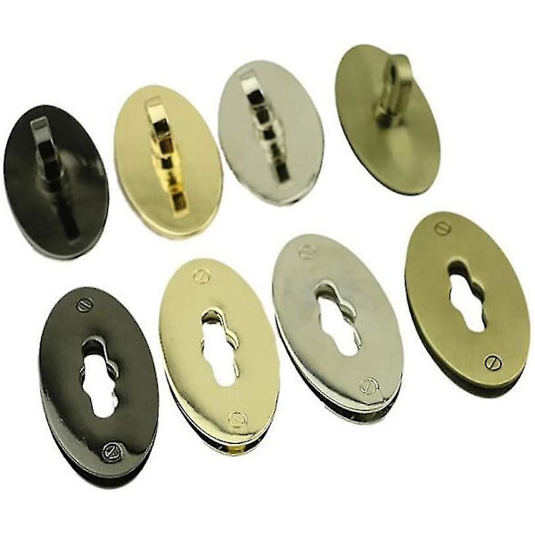 Oval Vridlås, Väsklås, Tumlås, DIY Spänne för Väskor, Böcker, Läder, Tyg, Handväskor, Plånböcker, 4-pack Jul