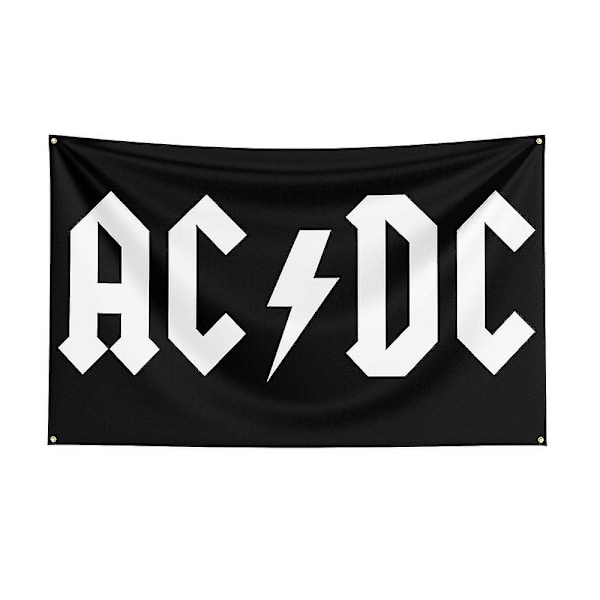 3x5 Acdc-flagga i polyester, tryckt bandbanner för dekoration C 120 x 180cm