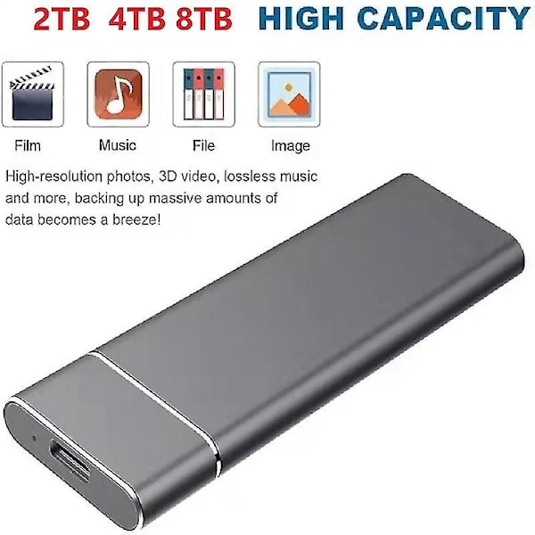 16tb Extern Ssd Mobile Solid State hårddisk USB 3.1 Externa Red 8TB