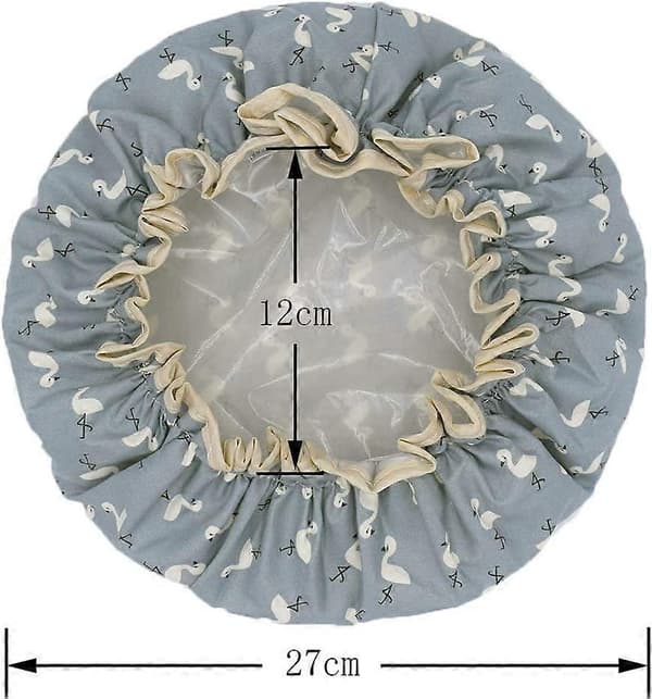 2-pack Duschmössor Elastiskt Band Dubbla Lager Vattentäta Duschmössor Med Volanger Täcker Öronen