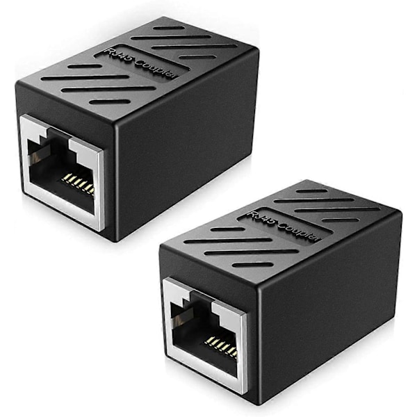 RJ45 Koppling, Skärmad Ethernet Koppling, 8P8C LAN Koppling Idealisk Ethernet Förlängningsadapter (CAT5/CAT5e/CAT6)