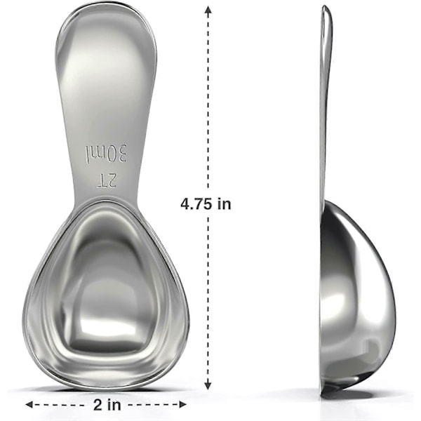 Kaffemått i rostfritt stål (2 matskedar, 30 ml) Silver