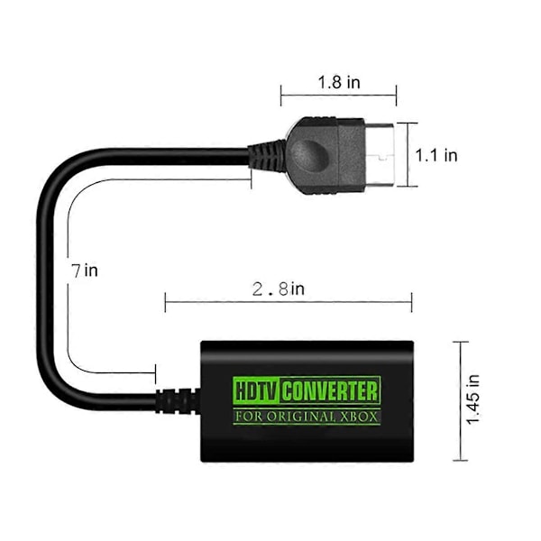 För Xbox till HDMI-kompatibel Konverter Digital Video Ljud Adapter HDTV Projektor TV Monitor för XBOX