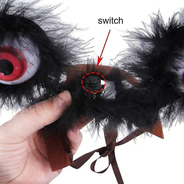 Pet Halloween Headpiece Justerbar Led Blinkande Ey