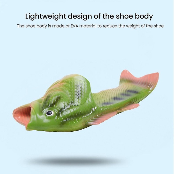 Unisex simulering 3d fisk tofflor sommar roliga mode flip flops för 30-31 Gold