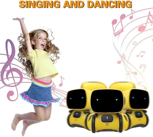 Intelligent Emo Robot, Dans Vokal Kontrollsensor, Sjungande Robot, Dans, Övningsleksak För Barn Pojkar Och Flickor Konversationsrobotar Dancing Robot White