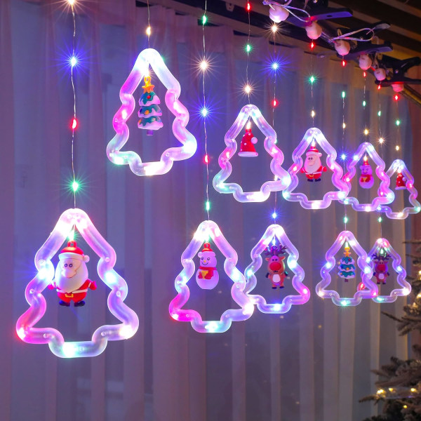 Julbelysning, 10 trädbelysningar 120 LED-juldekorationer inomhus, Color tree light