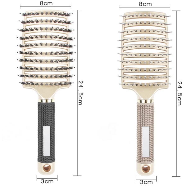 Hårborste för hårbottenmassage, nylonborst, för kvinnor, vått hår guld