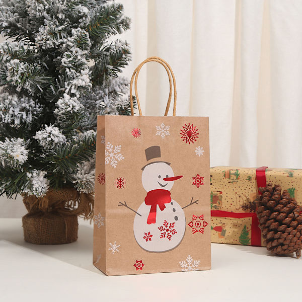 24st Christmas Tote Bag Party Favor Presentpåse Enkelsidig Bronzing Kr Style 1