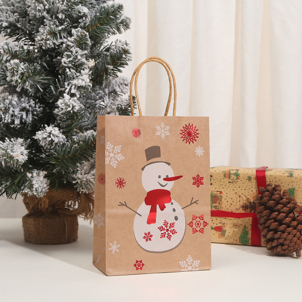 24st Christmas Tote Bag Party Favor Presentpåse Enkelsidig Bronzing Kr Style 2