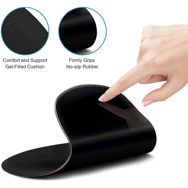 Musmatta, gelfylld halkfri musmatta med handledsstöd för kontor, dator, laptop &amp; Mac med ergonomisk design