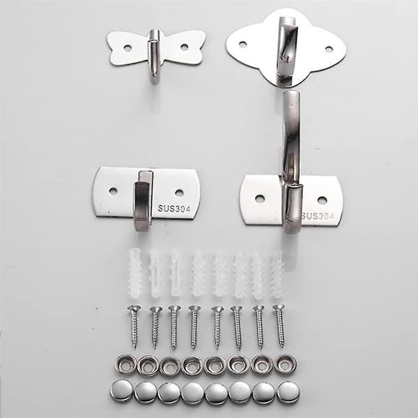 4-pack Väggkrokar i rostfritt stål Heavy Duty Coat