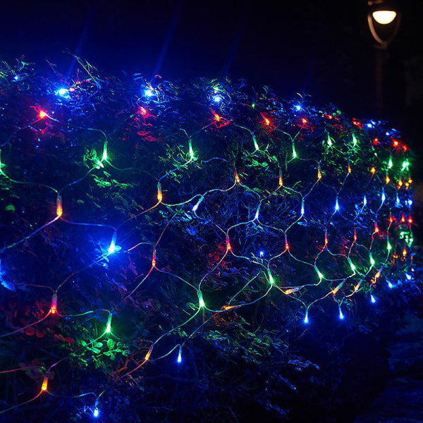 2mx2m 1,5mx1,5m 2x3m Julgirlanger Led String Christmas Net Light Blue 1.5Mx1.5M 96LEDs-US Plug 110V