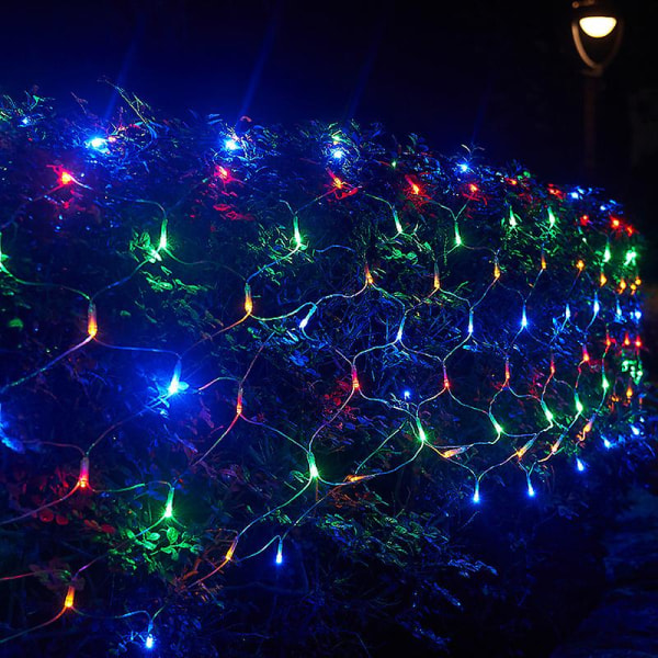 2mx2m 1,5mx1,5m 2x3m Julgirlanger Led String Christmas Net Light White 2Mx2M 144LEDs-US Plug 110V