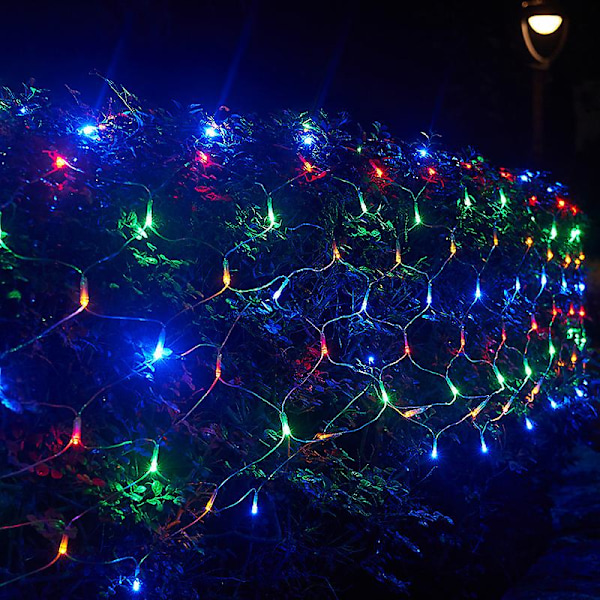 2mx2m 1,5mx1,5m 2x3m Julgirlanger Led String Christmas Net Light White 3Mx2M 200LEDs-EU Plug 220V